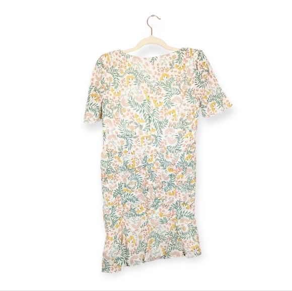 NWT Walter Baker Ecru Josie Floral Print Cotton Mini Dress Size 6 - Picture 2 of 9